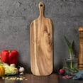 thumbnail image 3 of Planche à Découper en Bois Plateau de Service avec Poignée pour Fromage Charcuterie et – Planche de Cuisine en Bois pour Usage Domestique Extérieur RV et Commercial, 3 of 3