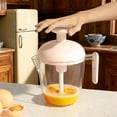 thumbnail image 4 of Multifunctional Manual Press and Rotate Egg Beater, Egg liquid Strainer Cup, 7.5x5.9in, 4 of 5