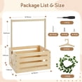 thumbnail image 2 of Onekawa Baby Shower Crate Closet with Handle, Basket with Hanger and Garland, Personalized Wooden Baby Box with Handle, Storage Basket for Newborn Essentials,Pregnancy Gift for New Parents, 2 of 8