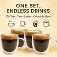 thumbnail image 6 of Double Walled Coffee Cups Glasses Mugs 9oz Set of 4 | Heat Resistant Borosilicate Clear Glass Espresso Latte Cappuccino Tea Cups with Handle | Insulated Glass Coffee Mugs Ideal for Gifting, 6 of 7