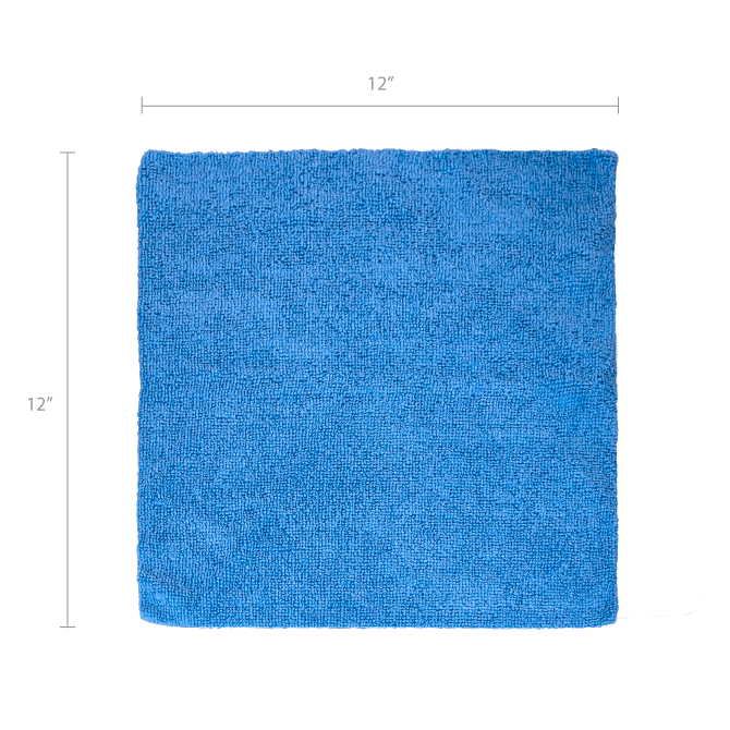 Eurow Microfiber Wipe and Clean Cloths 12" x 12" with Dispenser Box 50 Pack, Blue