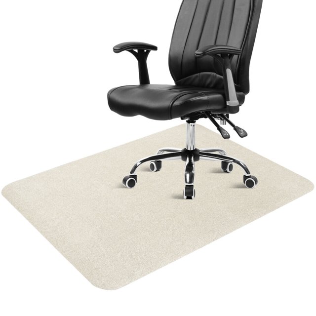 Tapete para silla de oficina de 89 x 119 cm para superficies duras, protector de suelo para oficina, hogar y juegos, color beige