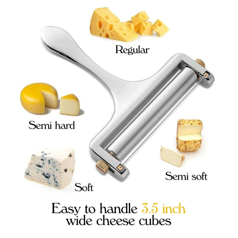 Melia Cool & Ergonomic Design Heavy Duty Stainless Steel Wire Cheese Slicer for Safe & Wide Cheese Cube Cutting