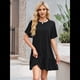 thumbnail image 4 of Vestido Negro de Cuello Redondo y Corta Talla S, 4 of 7