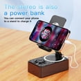 thumbnail image 2 of Soporte para teléfono, altavoz inalámbrico Bluetooth, power bank para teléfono, soporte plegable para teléfono con almohadillas antideslizantes para videoconferencias en vivo, 2 of 10