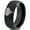 Black Dome Tungsten, variant on Tungsten Elephant Animal Polygon Style Art Band Ring 8mm Men Women Comfort Fit Black Dome Polished