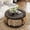 Black Brown, variant on CQSXDA Versatile Vintage Rattan Round Coffee Table Made With Curved Solid Wood Legs 35.43 Inch Boho Style Table For Home Use, Natural