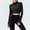 Black, variant on Sevevn Women's Cropped Workout Jacket 1/2 Zip Pullover Running Athletic Outwear Slim Fit Long Sleeve Yoga Top