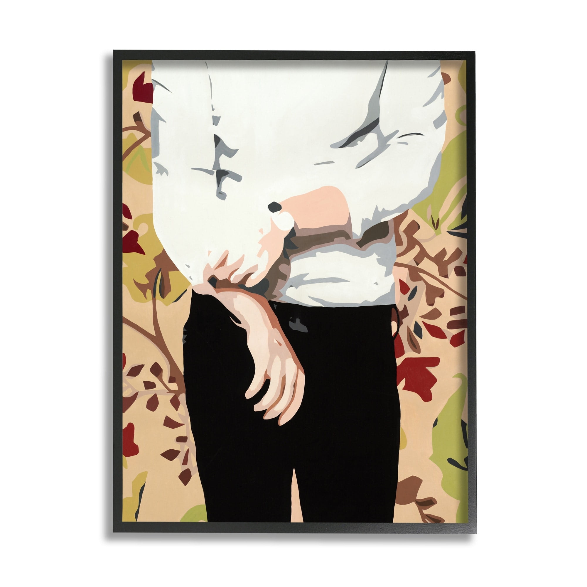 Stupell Industries Glam Man Rolling Up Sleeve over Floral Pattern,11 x 14,Designed by Beth Ann Lawson