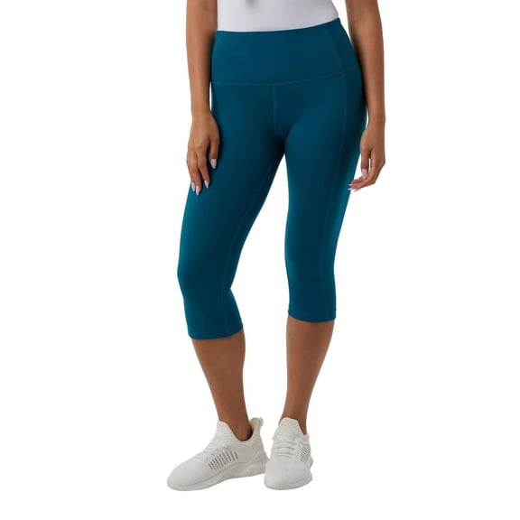 32 Degrees Women Cropped Tight Legging, Blue, Medium