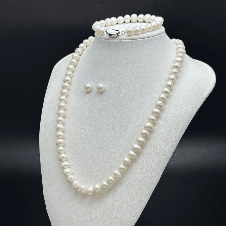 VIKI LYNN Freshwater Cultured Pearl Necklace Set – 18