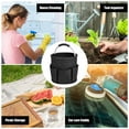 thumbnail image 4 of Bocaoying 17L Cleaning Organizer Caddy with Handle, Large Folding Cleaning Basket Bag, Multifunction Collapsible Waterproof Gardening Tool Storage Bag, Multipocket Craft Caddy Organizer for Cleaning Utensils(Black), 4 of 7