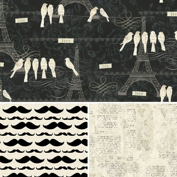 David Textiles Love Paris Cotton 1-Yard Fabric Cut