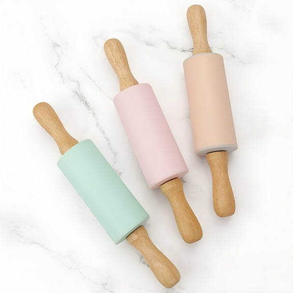 ACDANC 9" Mini Rolling Pin,Wooden Handle Rolling Pin for Kids Dough Rollers for Baking Supplies Home Kitchen