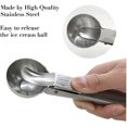 thumbnail image 4 of Solid Stainless Steel Ice Cream Scoop, 2 Packs Fruit Dipper, Watermelon Scoop, Easy Trigger Ice Cream Scoop, 4 of 4