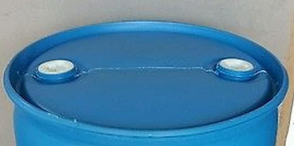 Baytec Containers 55 Gallon Blue HDPE Water Barrel with 2 Inch Bung Holes