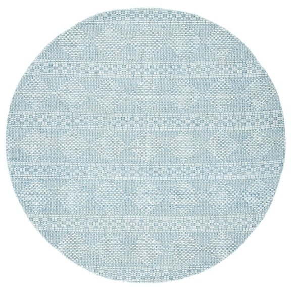 SAFAVIEH Marbella Matilda Diamond Area Rug, Blue, 7' x 7' Round