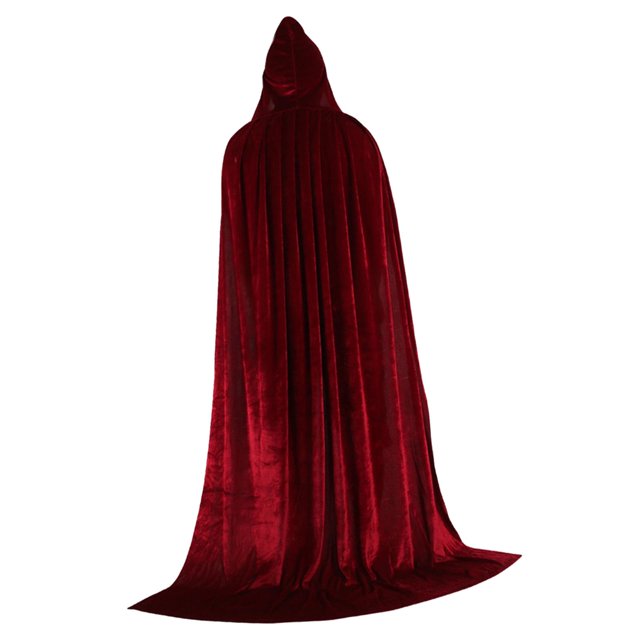 Capa con capucha de terciopelo para niños de Halloween, cómoda de usar, multifuncional 130cm
