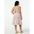 thumbnail image 3 of Free Assembly Women's Tiered Midi Dress with Tie Back, 3 of 4