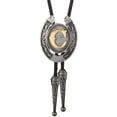 thumbnail image 2 of Vintage Bolo Tie for Men- Initial Letter ABCDMJR to Z Western Cowboy Bolo Tie for Women, 2 of 6