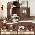 thumbnail image 4 of WGYPRIME Arch Cat Litter Box Enclosure, Modern Indoor Cat House with Two-Level Cozy Haven for 2 Cats, Large Cat Washroom, 4 of 11