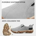 thumbnail image 4 of Men's Leather Slip-On Orthopedic Loafers Casual Non-Slip Platform Outdoor Walking Sneakers with Arch Support Lightweight Breathable Driving Boat Shoes, 4 of 6