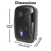 Technical Pro 10 Inch Bluetooth Speaker 1500W Active Loudspeaker Remote USB SD