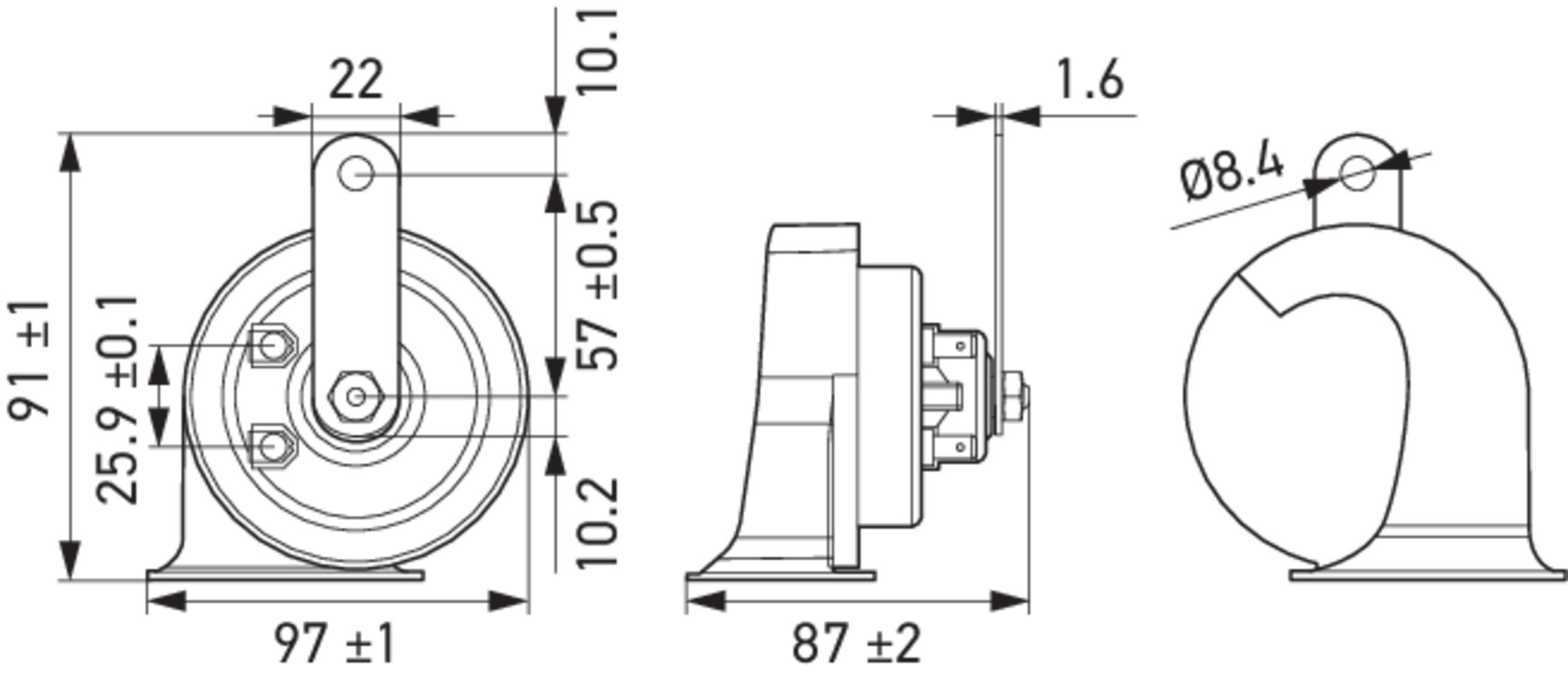HELLA 007728883 Chrome 12V Trumpet Horn Kit (Universal Fit)