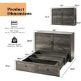 thumbnail image 3 of Amerlife Murphy Queen Size Bed with Storage and Charging Station, Rustic Gray, 3 of 9