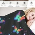 thumbnail image 3 of Shiartex Cute Flying Butterfly Blanket Gifts for Women Girls Beautiful Butterflies Black Flannel Throw Blankets Super Soft Cozy Couch Bed Living Room Travel Valentines Birthday Decor 50x60in, 3 of 6
