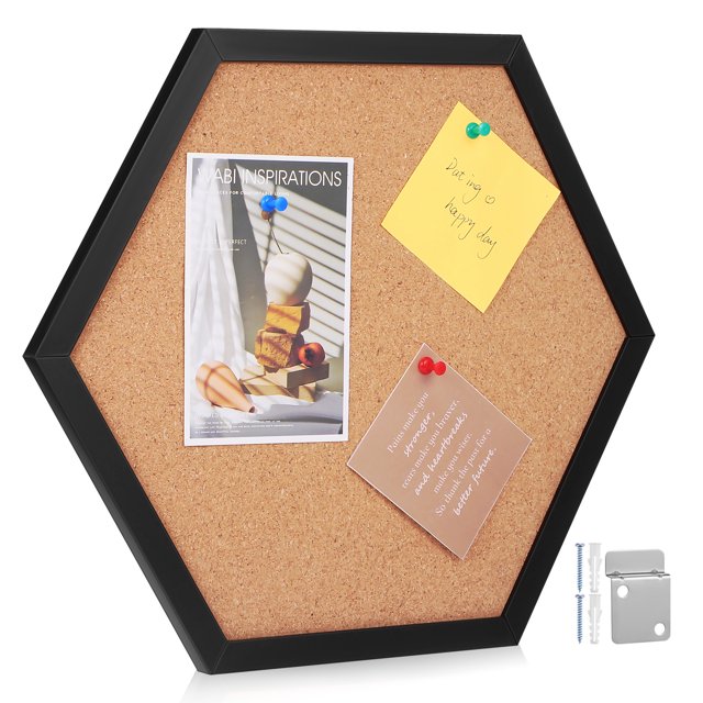 1 juego de tablero de anuncios de corcho hexagonal, tablero de exhibición de imágenes, tablero de corcho decorativo, tablero de corcho, tablero de corcho, decoración de pared con soporte
