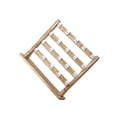 thumbnail image 2 of QualitChoice Wooden Earrings Display Stand Removable Hooks Storage Rack Showcase Earrings Wood Color 4 Tier, 2 of 6