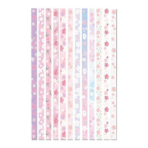 600Sheets Star Origami Strips Lucky Star Folding Paper Set, Double-Sided Floral & Oil Painting Printed Origami Paper Strips, DIY Craft Papers for Handmade Gifts, Jar Decorations