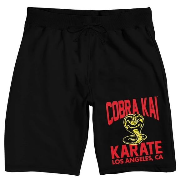 Cobra Kai Los Angeles, CA Men's Black Sleep Shorts-XXL