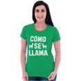 thumbnail image 4 of Como Se Llama Alpaca Animal Humor Womens Slim Fit Graphic Tee Brisco Brands S, 4 of 5