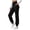 Black, variant on TEAJOPSUU Womens High Waist Joggers V Shaped Waistband Tummy Control Cuffed Ankle Side Pocket Athletic Pants for Yoga Gym Everyday Running Brown