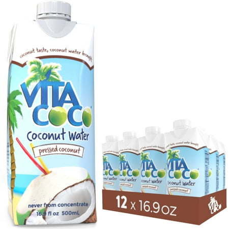 Vita Coco Coconut Water, Pressed Coconut, 16.9 Ounce (Pack of