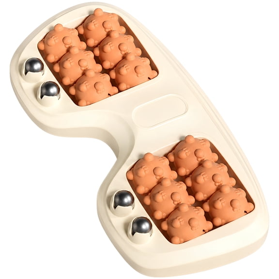 Dual Foot Massage Roller for Plantar Fasciitis Comfort, Acupressure Foot Massager Roller with Steel Balls for Reflexology and Relaxation, Portable Feet Massager for Home Office and Travel Use