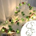 thumbnail image 1 of Christmas String Lights 2 Meter Multicolor Decorative Light Strand 20 LED Mini Fruit Shapes Pine Cones Bells Festive Ornaments Battery Operated Bedroom Living Room Holiday Décor 1 Piece, 1 of 8