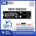 thumbnail image 2 of Unidad de estado sólido interna NVMe SSD SN850X de 4 TB, 1 TB, 2 TB, 7300 MB/s, PCIe4.0 M.2 2280, compatible con Playstation 5, 2 of 5