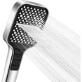 thumbnail image 1 of Queilt Water Saving Shower Head, 7 Modes High Pressure Shower Head with Stop Button, One-Handed Adjustment and Anti-Clogging Silicone Nozzle, Large Shower Head(Silver), 1 of 5