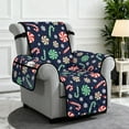 thumbnail image 2 of TSOVTHRID Candy Cane Snowflake Print Recliner Chair Covers Soft Slipcovers for Recliner Non Slip Washable Recliner Protector 1 Seat Sofa Cover Furniture Protector with Pocket for Christmas Decor, 2 of 7