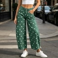thumbnail image 2 of Hvogkswy Women High Waist Polka Dot Cropped Wide Leg Jeans Trendy Stretch Denim Pants Washed Vintage Casual jeans for 2026, 2 of 9
