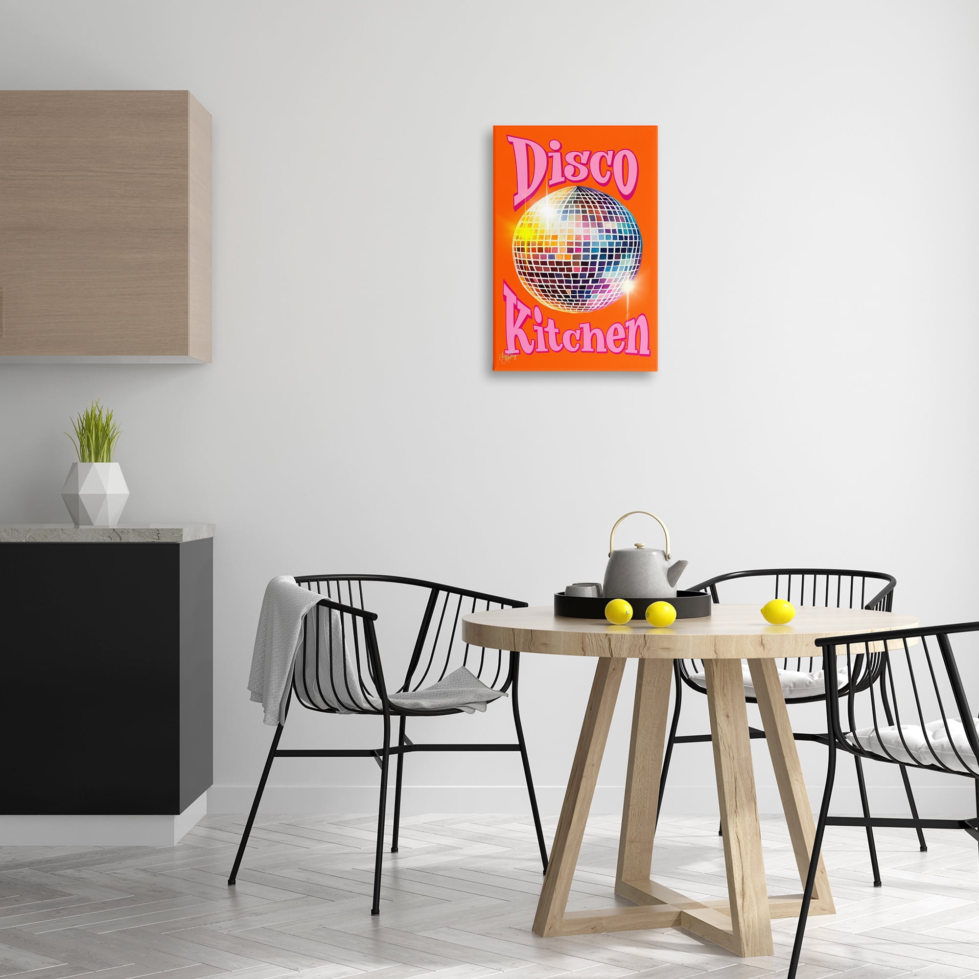 Stupell Industries Groovy Disco Kitchen Performing Arts Painting Gallery Wrapped Canvas Art Print Wall Art, 16 x 24