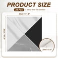 thumbnail image 2 of Uxcell 20 piezas de azulejos autoadhesivos 11.8"x11.8" PVC para cocina y baño, negro/blanco/gris, 2 of 7