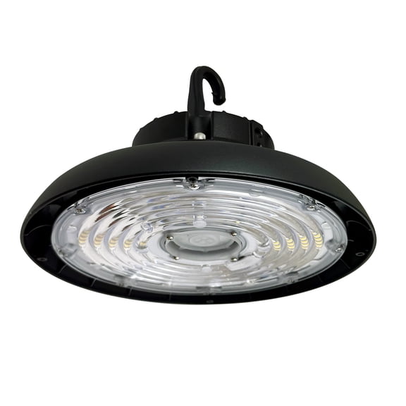 UFO LED High Bay 100W 14,533Lumens 5000K 100-277V Dimmable Black Finish