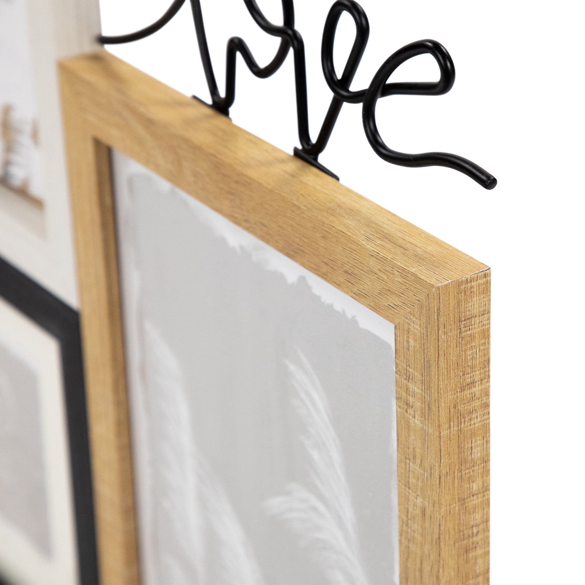 Northlight Wooden "Love" Wall Collage Photo Frame - 20.75" - Beige and Black