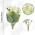thumbnail image 5 of Unique Bargains 6 Pack Artificial Silk Flowers Fake Rose Bouquet for Wedding Home White, 5 of 6