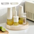 thumbnail image 1 of Fiudx Especiero Giratorio de 360°, Base Antideslizante, Organizador Multifuncional para Cocina, Baño y Despensa, Fácil Acceso, Blanco y Beige, 24 X 24 X 5 Cm, 1 of 7