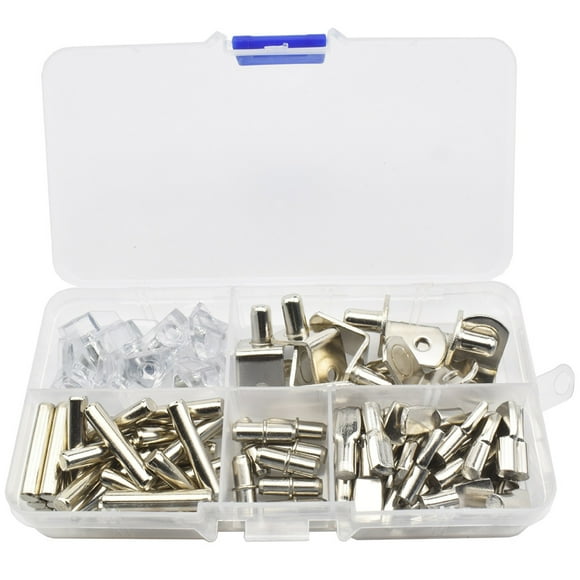 80pcs Shelf Pins Kit Shelf Support Pegs Stainless Steel Bookshelf Pegs Shelves Pegs